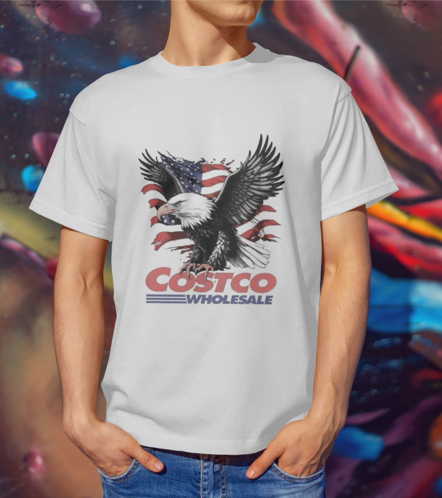 Costco Wholesale American Flag Eagle T-Shirt