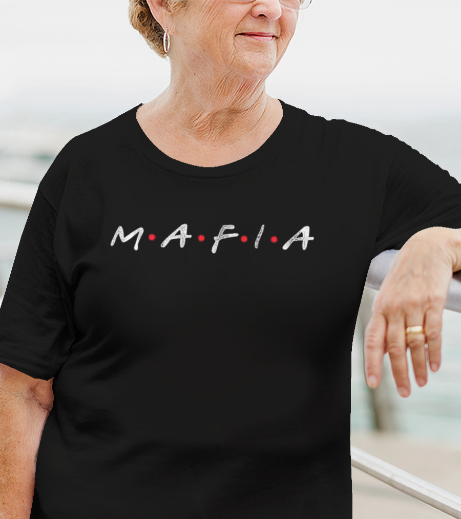 M•A•F•I•A Dot Style Text Retro Reference T-Shirt