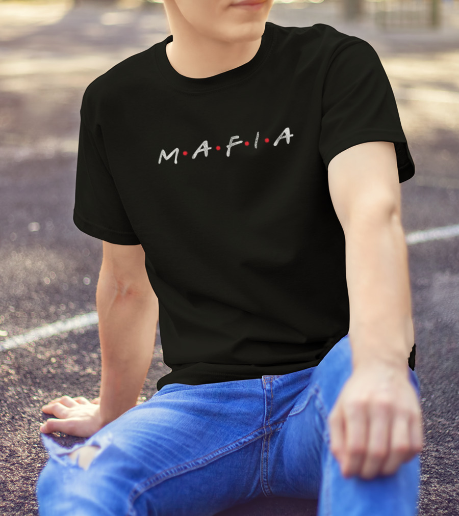 M•A•F•I•A Dot Style Text Retro Reference T-Shirt