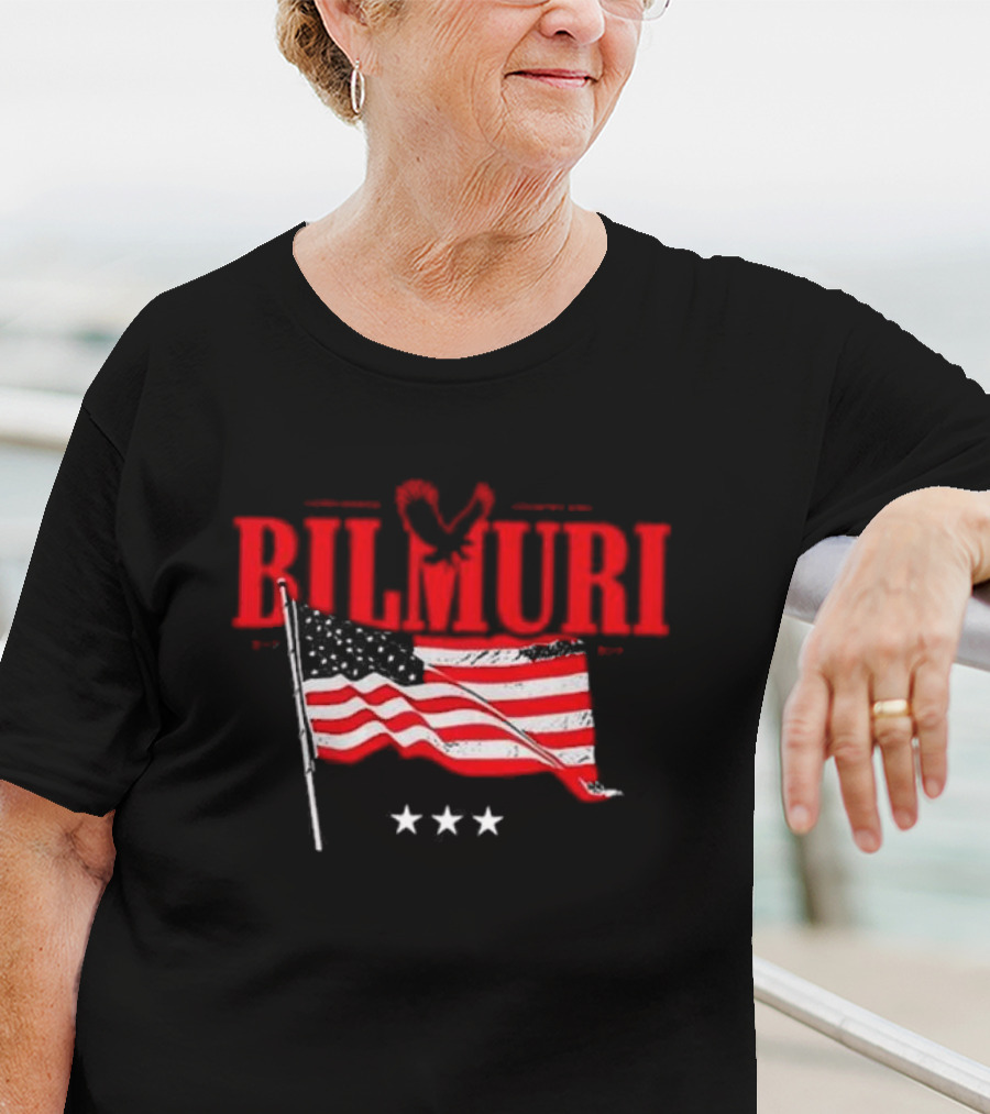 Bilmuri Corn Based Country Emo American Flag Stars Eagle T-Shirt