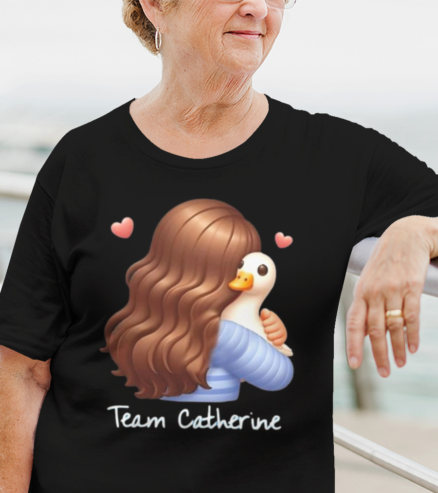 Team Catherine Real Housewives Recaps Duck Emoji Hearts T-Shirt