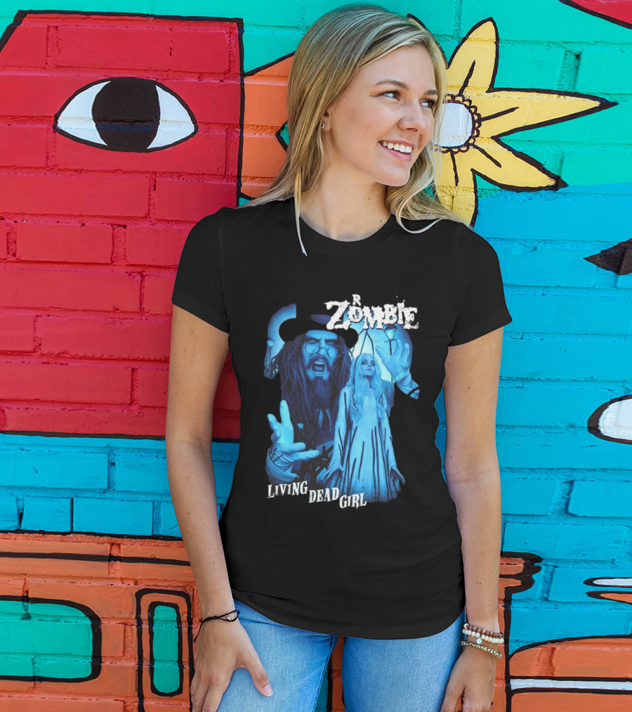 Rob Zombie Living Dead Girl Blue Gothic Horror T-Shirt