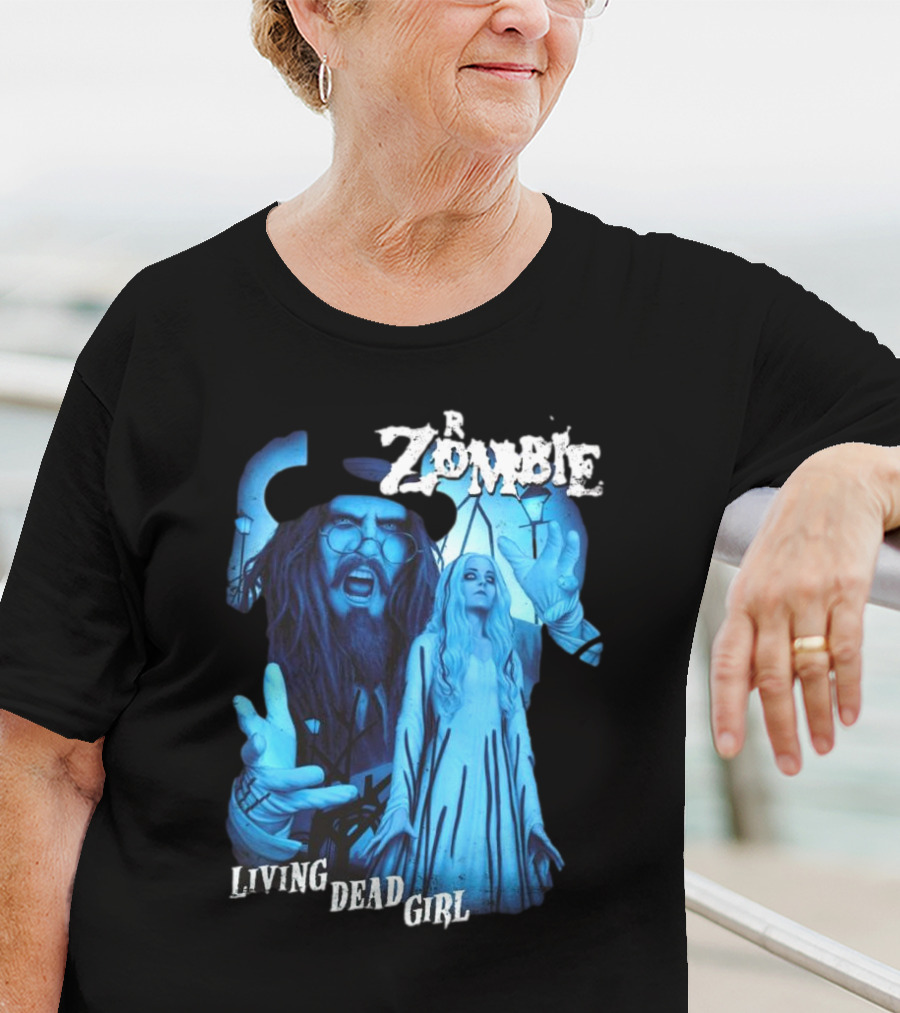 Rob Zombie Living Dead Girl Blue Gothic Horror T-Shirt