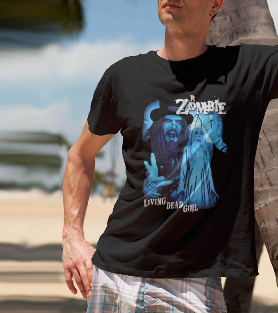 Rob Zombie Living Dead Girl Blue Gothic Horror T-Shirt