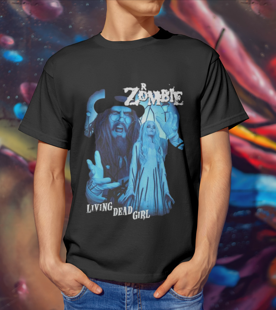 Rob Zombie Living Dead Girl Blue Gothic Horror T-Shirt