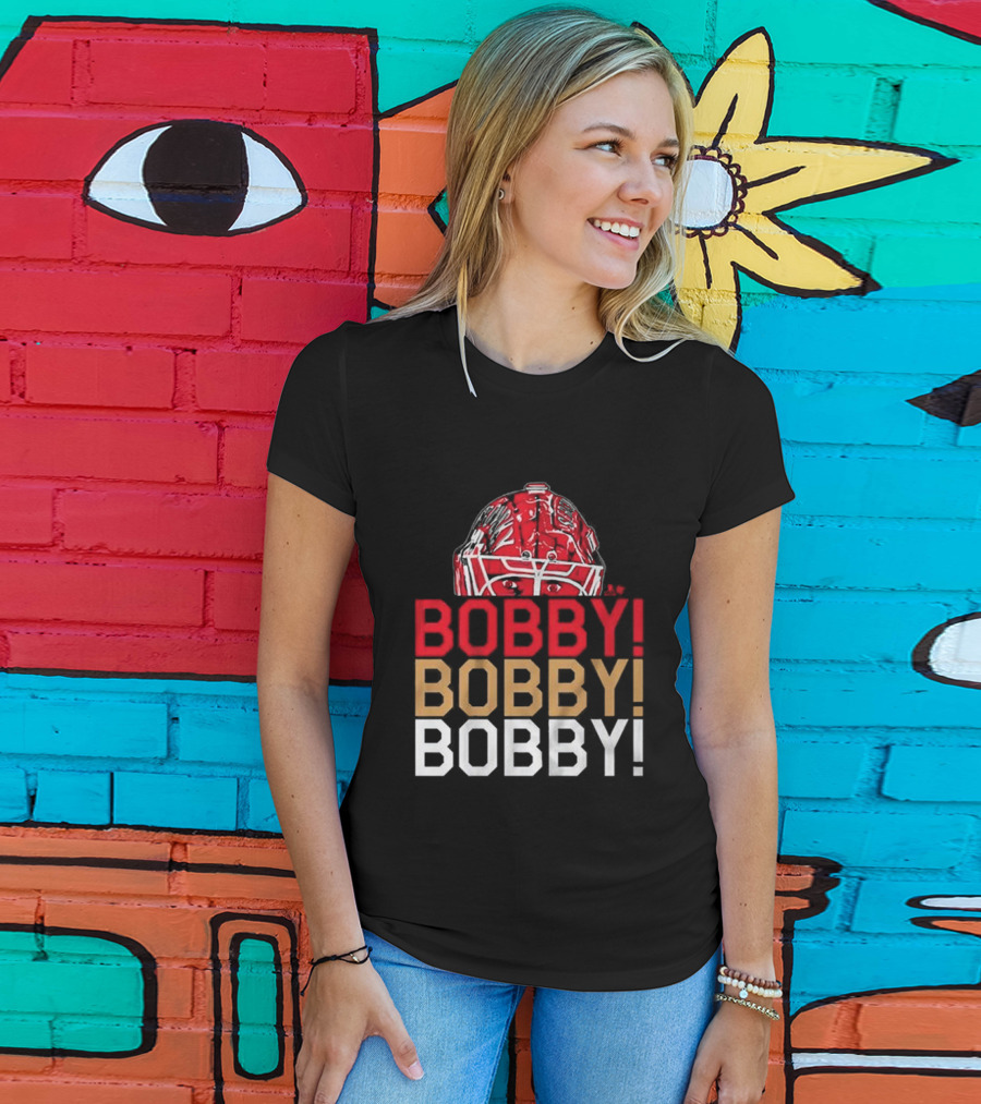 BOBBY BOBBY BOBBY Chant Featuring Sergei Bobrovsky Helmet T-Shirt