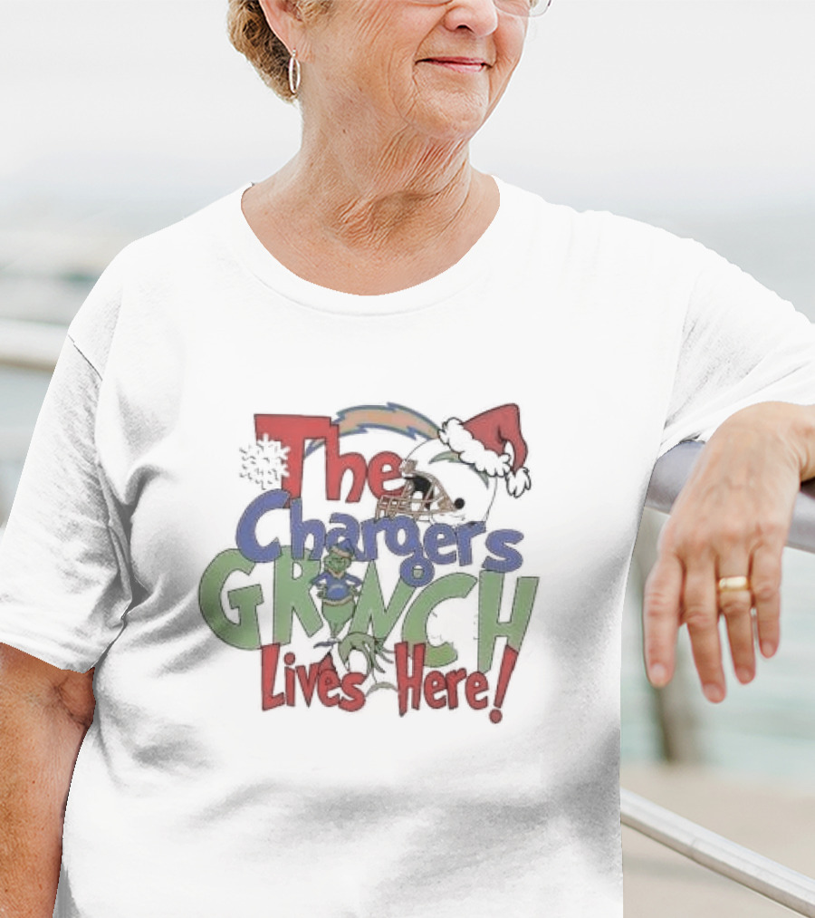 The Chargers Grinch Lives Here T-Shirt