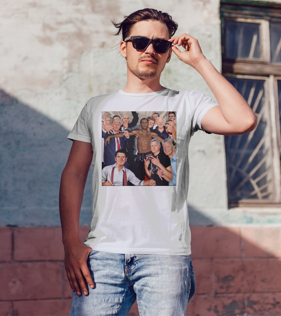 The Wright Artist Glory Boyz U.S. Political Leaders Group Photo T-Shirt