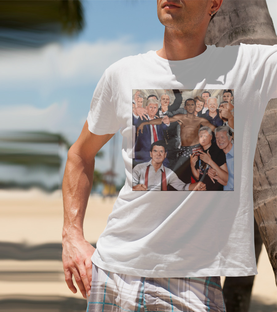 The Wright Artist Glory Boyz U.S. Political Leaders Group Photo T-Shirt