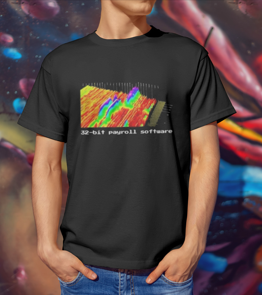 Ayush S Joinwarp 32-Bit Payroll Software Rainbow Spectrum Visualization T-Shirt