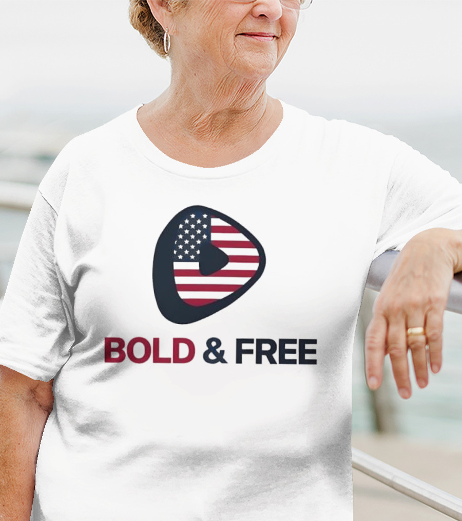 Bold And Free USA Rick Racela Flag T-Shirt