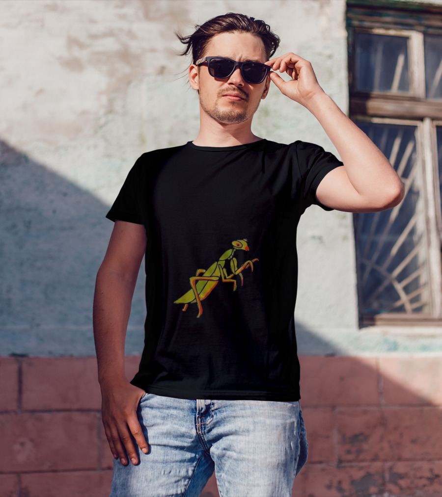 Praying For Your Stupid Ass Mantis Green MGRAY T-Shirt