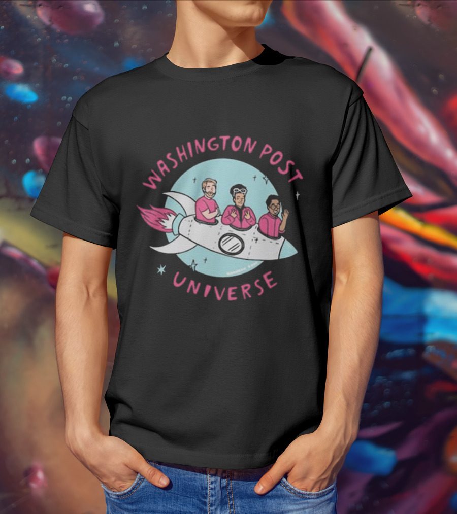 Washington Post Universe Rocket T-Shirt