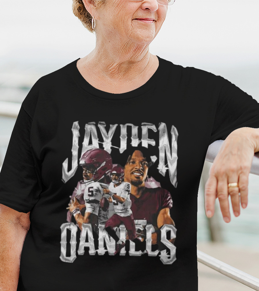 Jayden Daniels Football Action T-Shirt