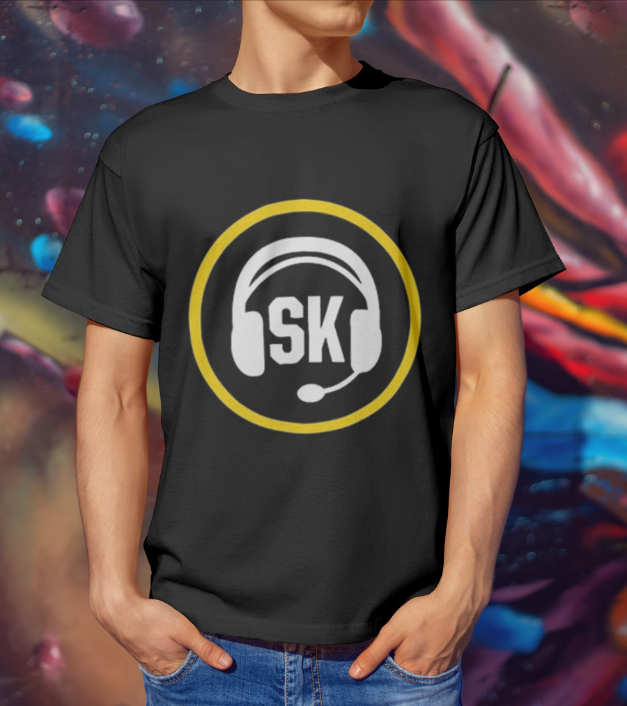 Steve Klauke SK Headset Logo Salt Lake Bees Broadcaster T-Shirt
