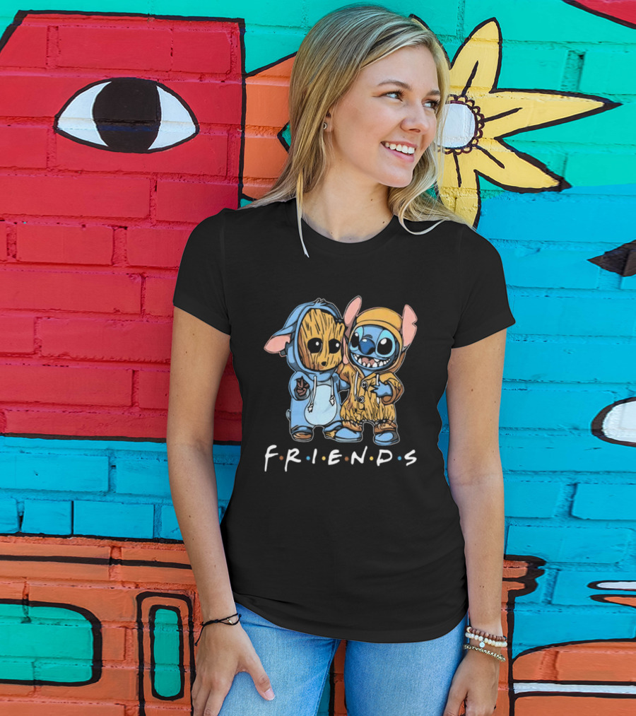 Stitch And Groot Disney Marvel Friends Best Buddies T-Shirt