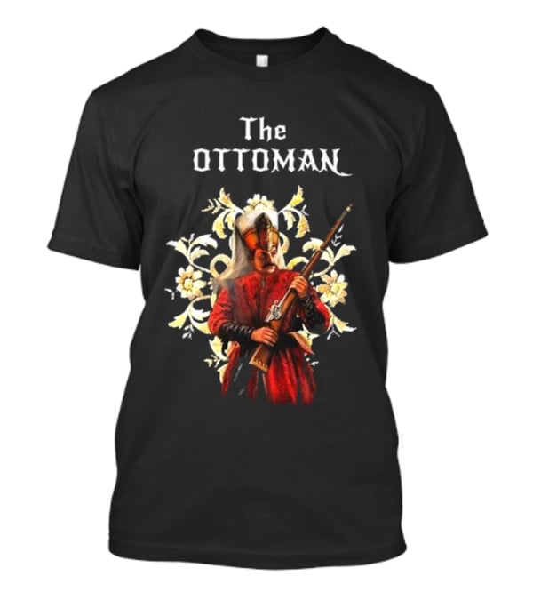 The Ottoman Sultan With Rifle And Floral Motif T-Shirt