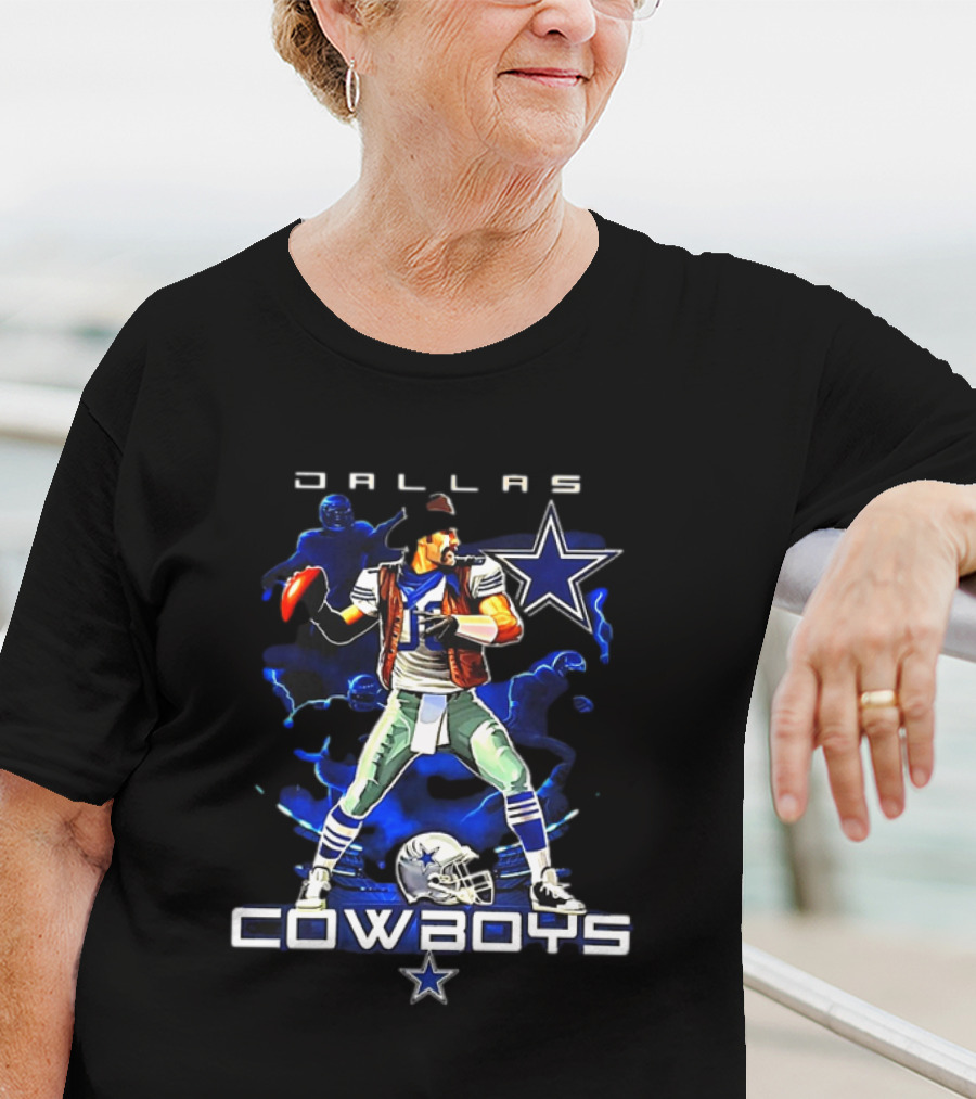 Dallas Cowboys NFL Football Player Graphic With Star T-Shirt