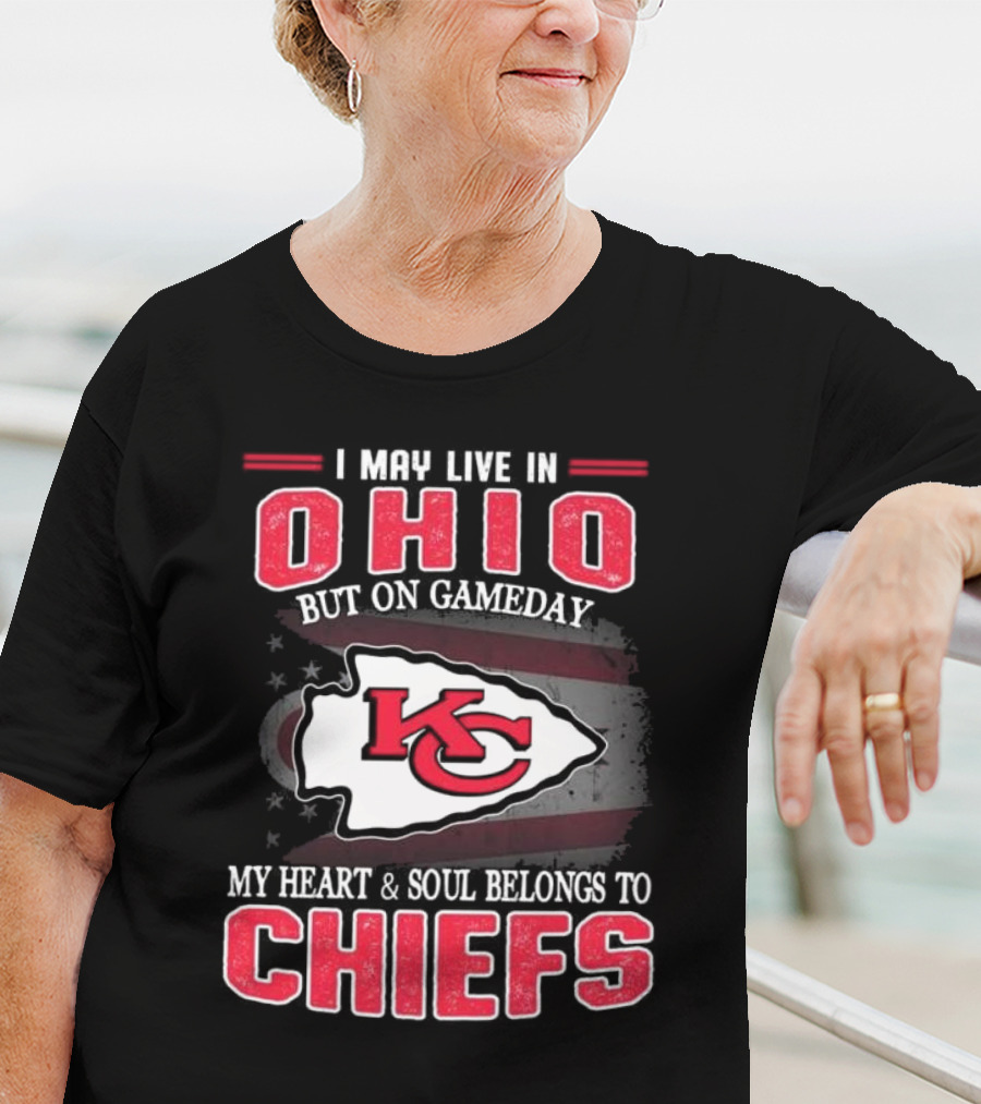 Ohio Gameday Heart And Soul Belongs To Kansas City Chiefs T-Shirt