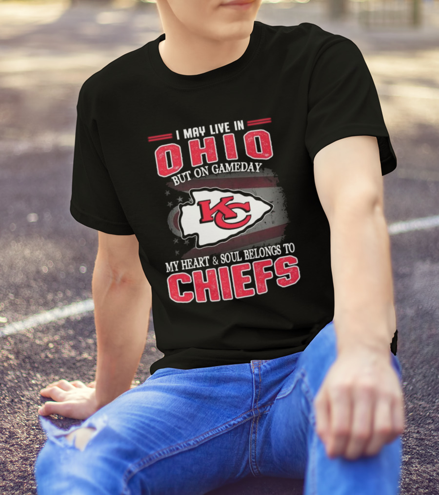 Ohio Gameday Heart And Soul Belongs To Kansas City Chiefs T-Shirt