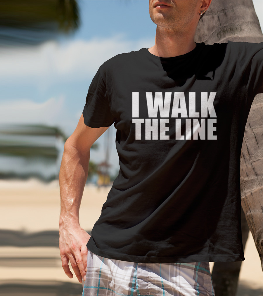 I Walk The Line Johnny Cash Song T-Shirt