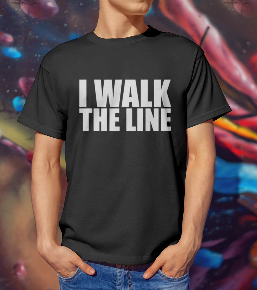 I Walk The Line Johnny Cash Song T-Shirt