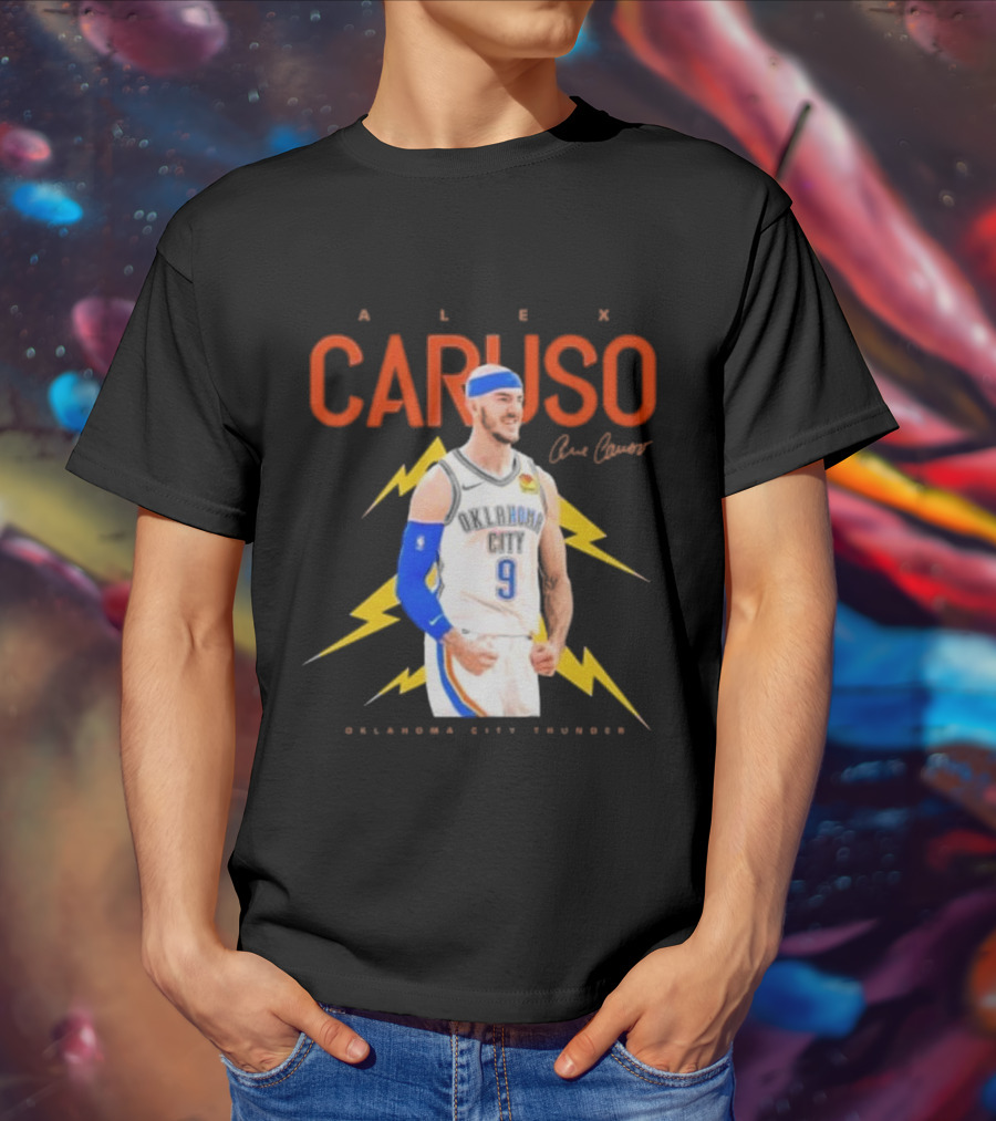 Alex Caruso Oklahoma City Thunder Basketball Superstar Signature T-Shirt