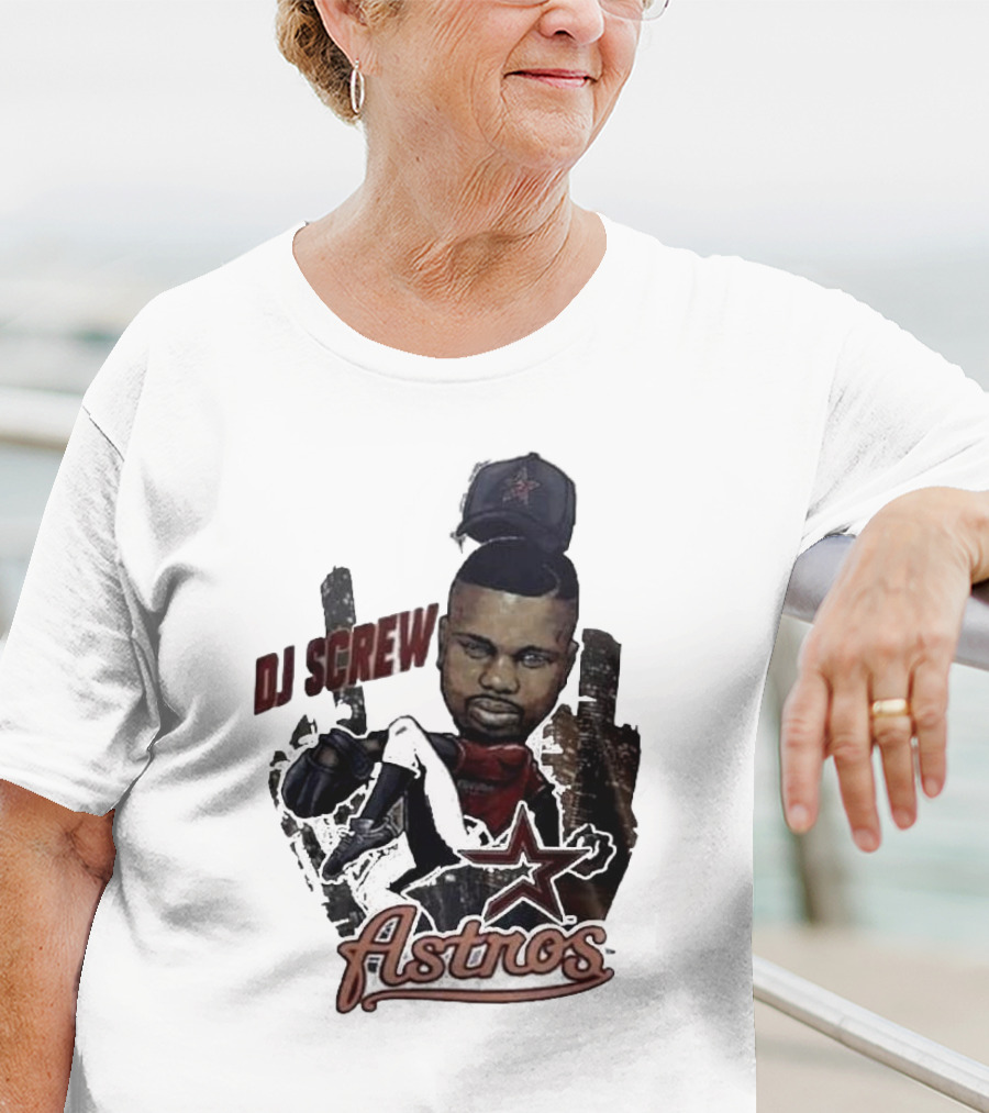 Astros DJ Screw Tribute With Star Icon T-Shirt