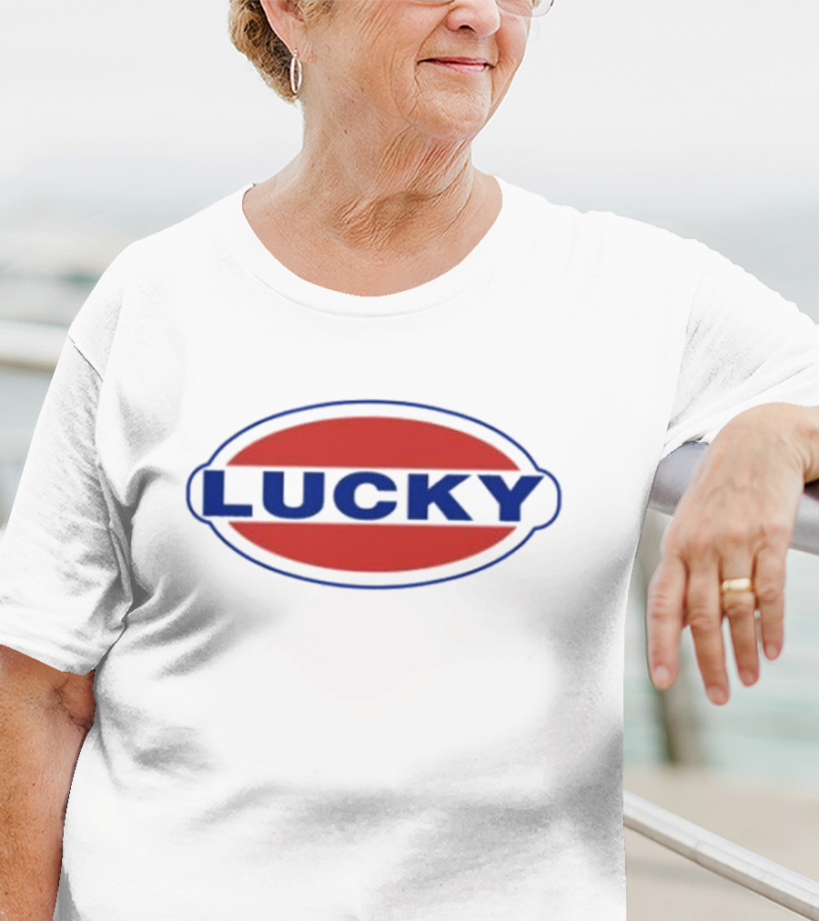 Halsey Wearing Lucky Red And Blue Oval T-Shirt