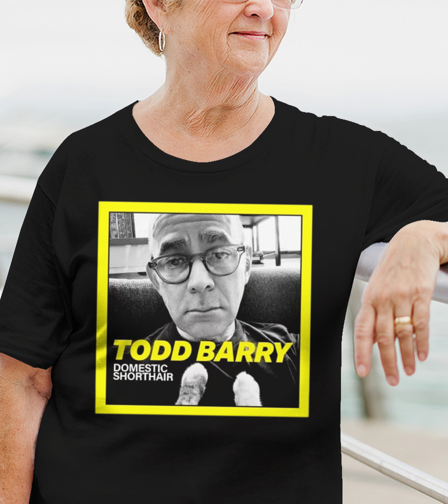 Todd Barry Domestic Shorthair Portrait With Cat Paws T-Shirt