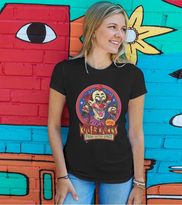 Killer Klowns From Outer Space Bonus Sticker T-Shirt