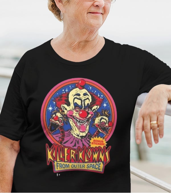 Killer Klowns From Outer Space Bonus Sticker T-Shirt