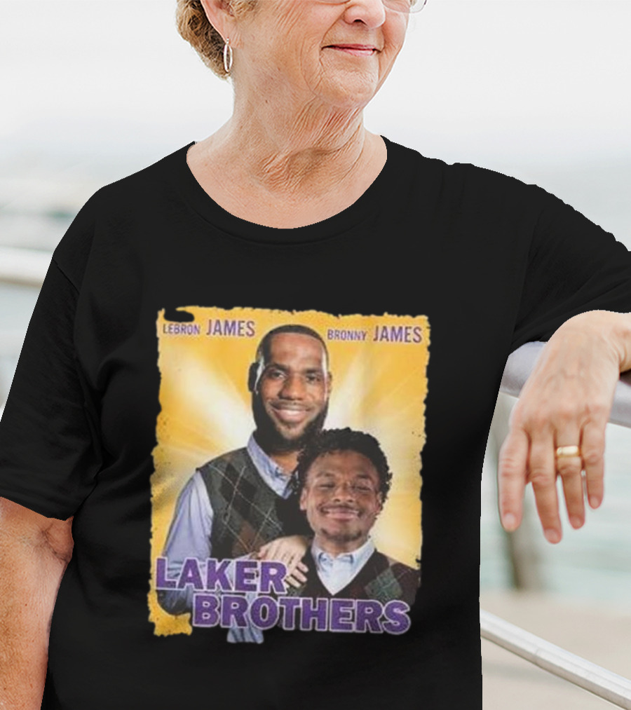 Lebron James Bronny James Laker Brothers T-Shirt