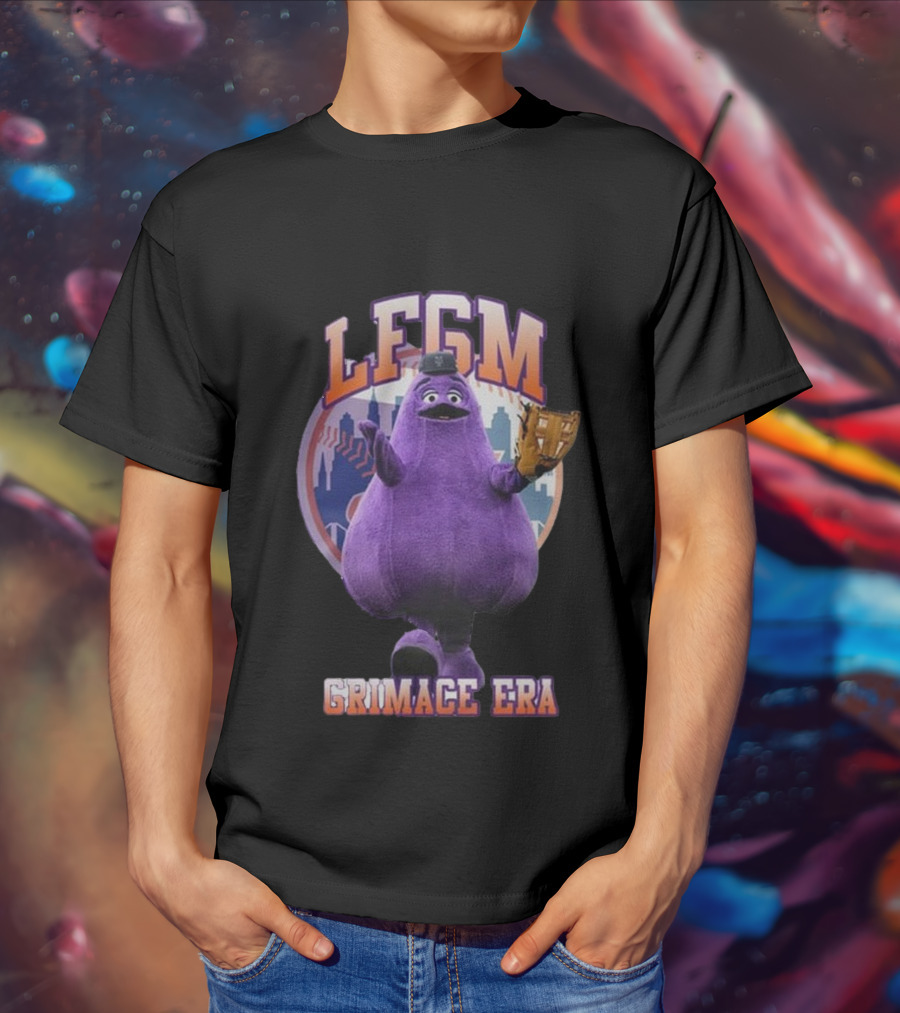 LFGM Grimace Era Mets Baseball Crossover T-Shirt