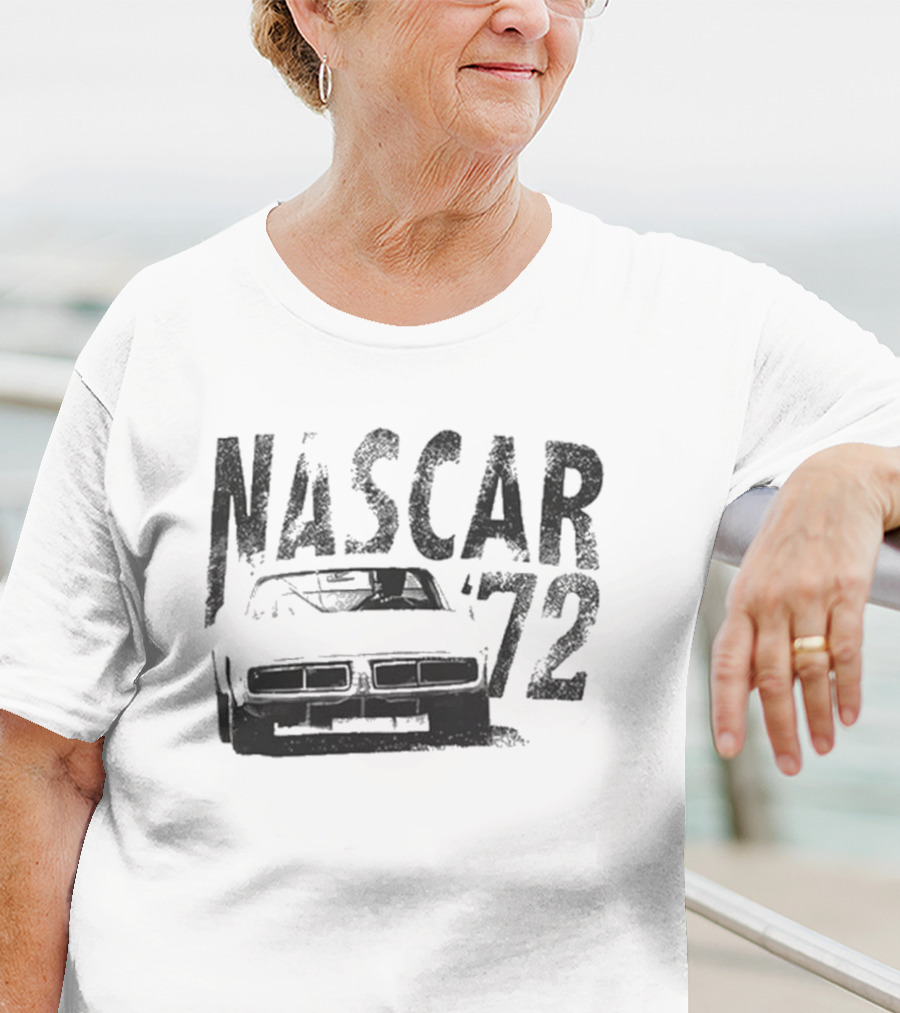NASCAR 72 Stock Car Racing Nostalgia Gray T-Shirt