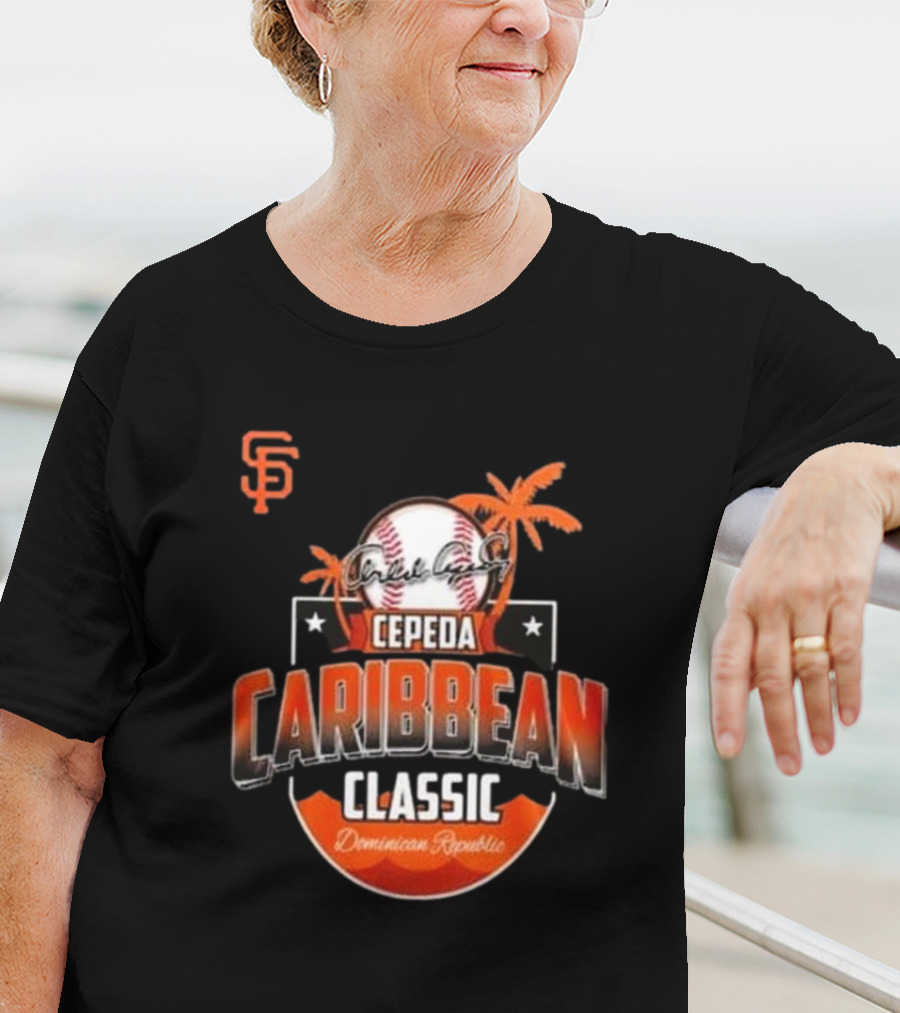 Cepeda Caribbean Classic Dominican Republic Giants Baseball T-Shirt