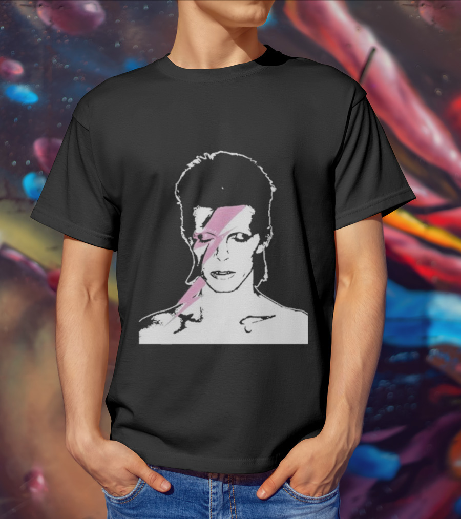 Ziggy Stardust Pink Lightning Bolt Iconic Tribute Carrie Bradshaw Connection T-Shirt
