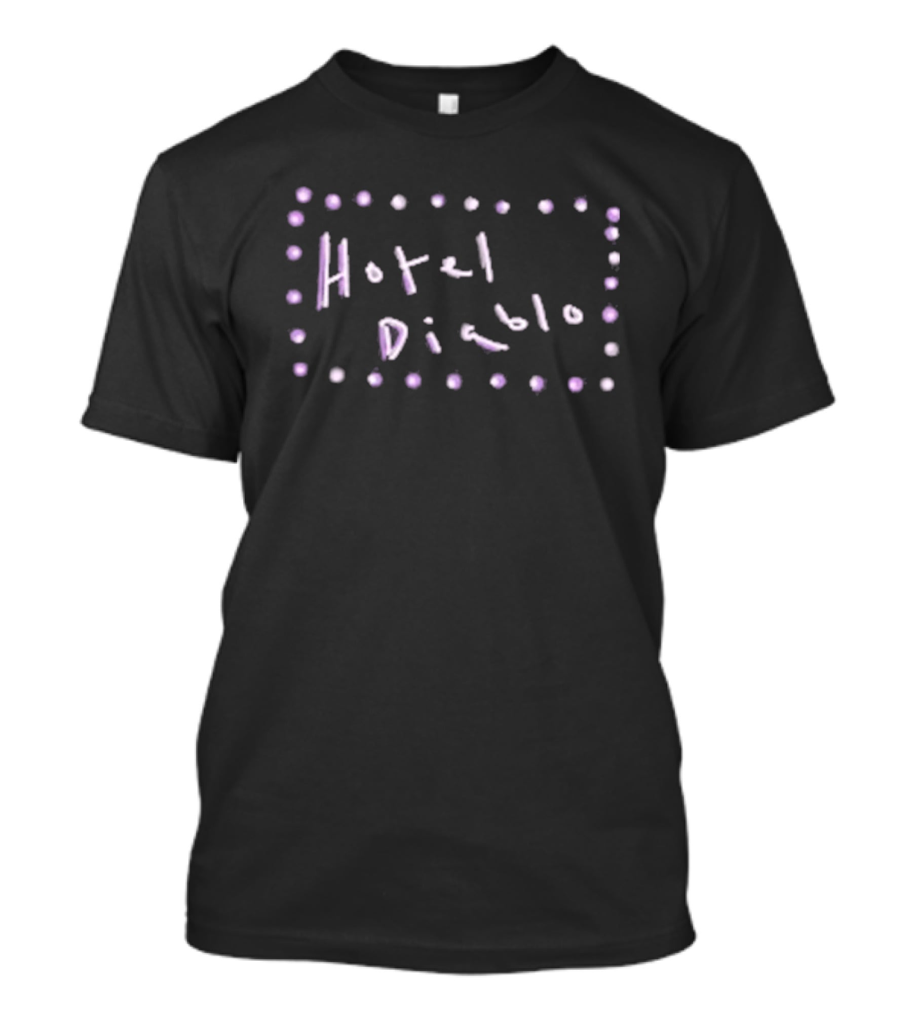 Hotel Diablo Purple Neon Style Vintage Aesthetic T-Shirt