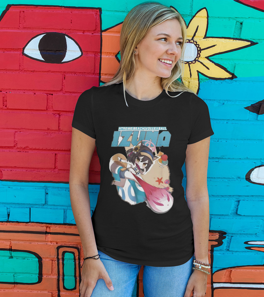 Izuna’s Xtreme Beach Volleyball Anime Character With Beach Elements T-Shirt