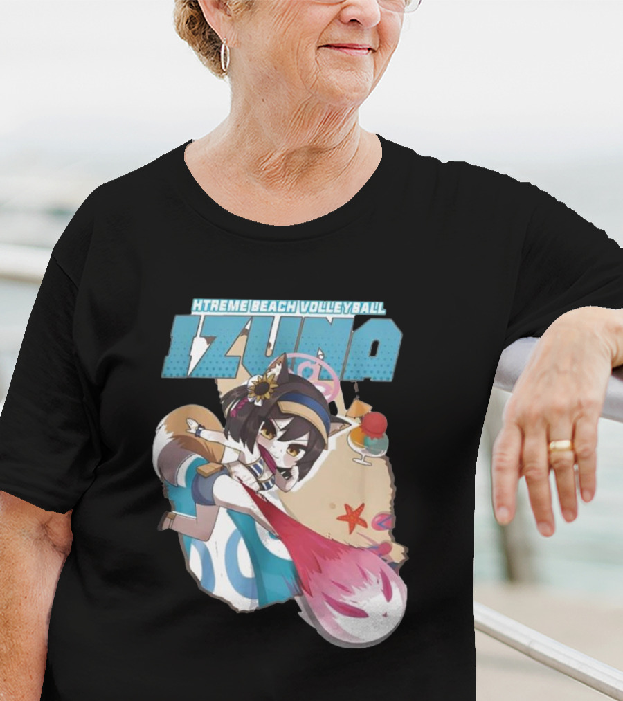 Izuna’s Xtreme Beach Volleyball Anime Character With Beach Elements T-Shirt