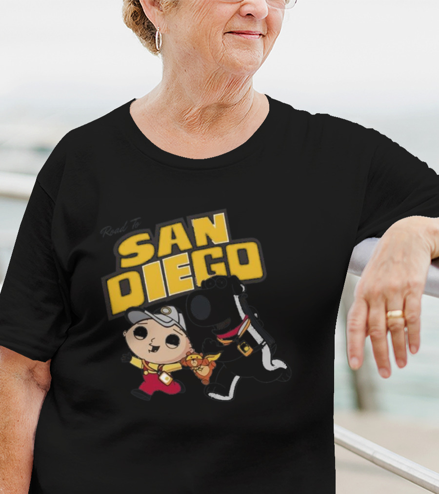 Road To San Diego Family Guy Inspired Stewie And Brian Adventure T-Shirt