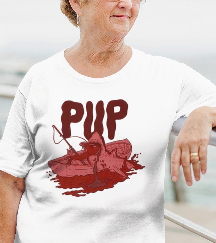 PUP Shark Attack Boat T-Shirt