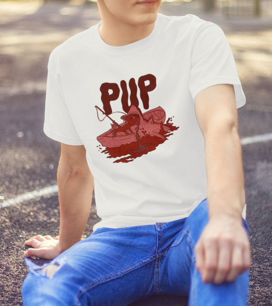 PUP Shark Attack Boat T-Shirt