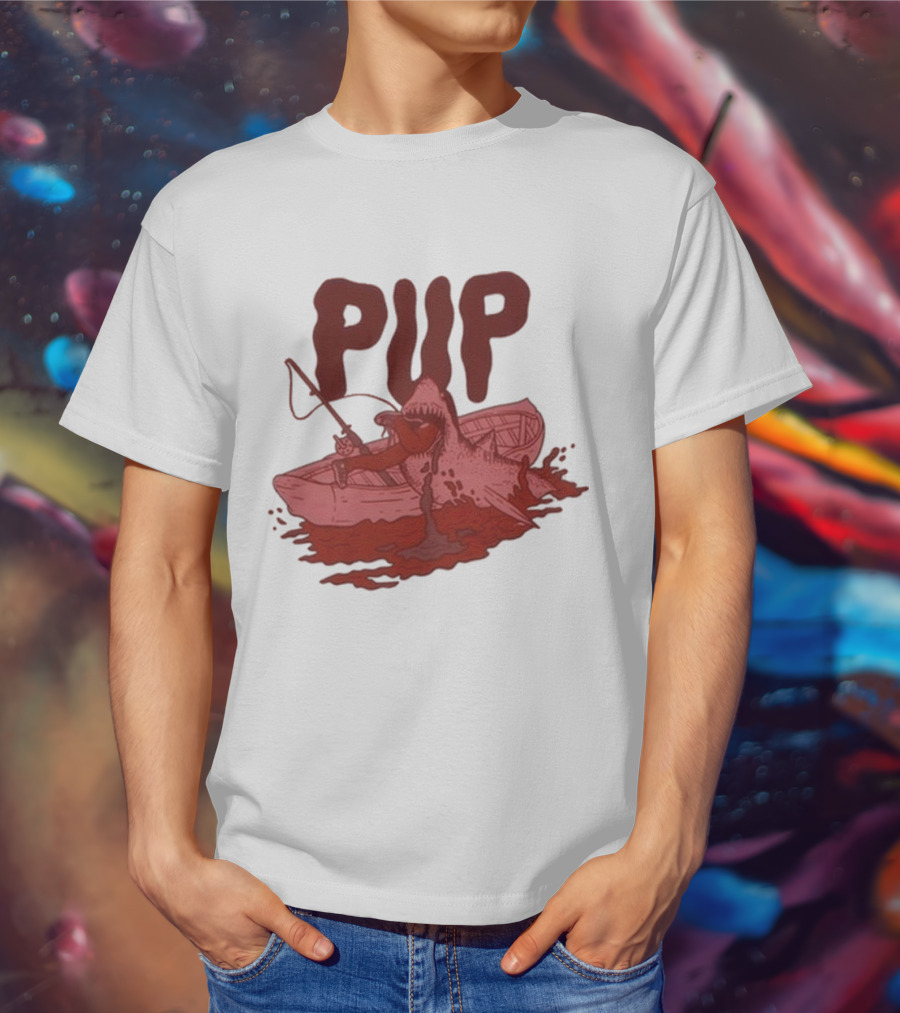 PUP Shark Attack Boat T-Shirt