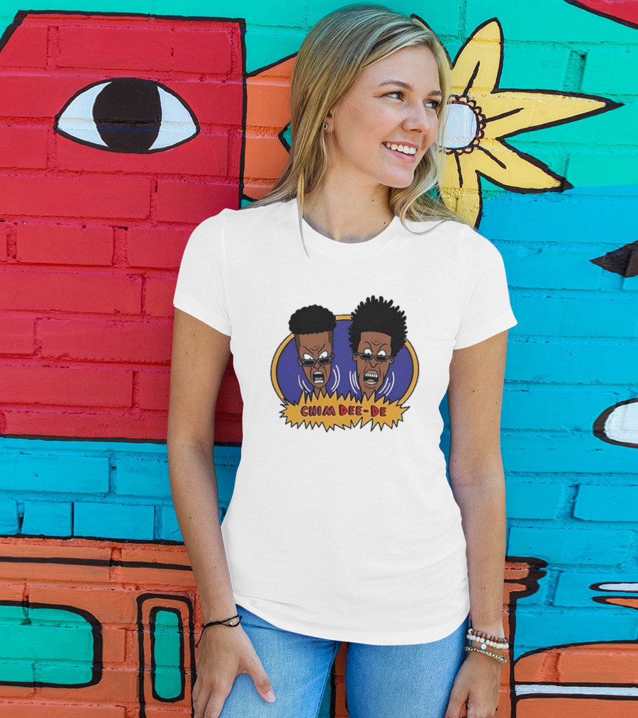 Chim Dee-De Beavis And Butt-Head Cartoon Characters With Bold Expressions T-Shirt