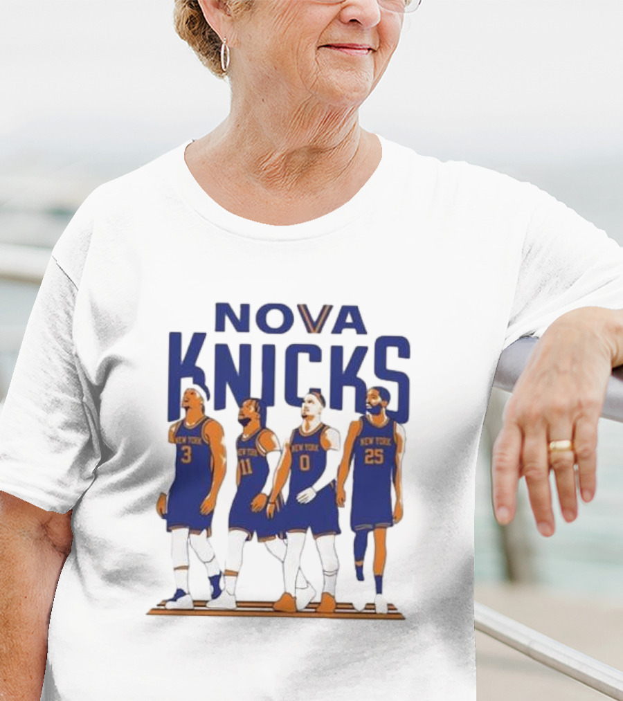 Jalen Brunson Josh Hart Mikal Bridges Donte Divincenzo Nova Knicks New York Basketball T-Shirt