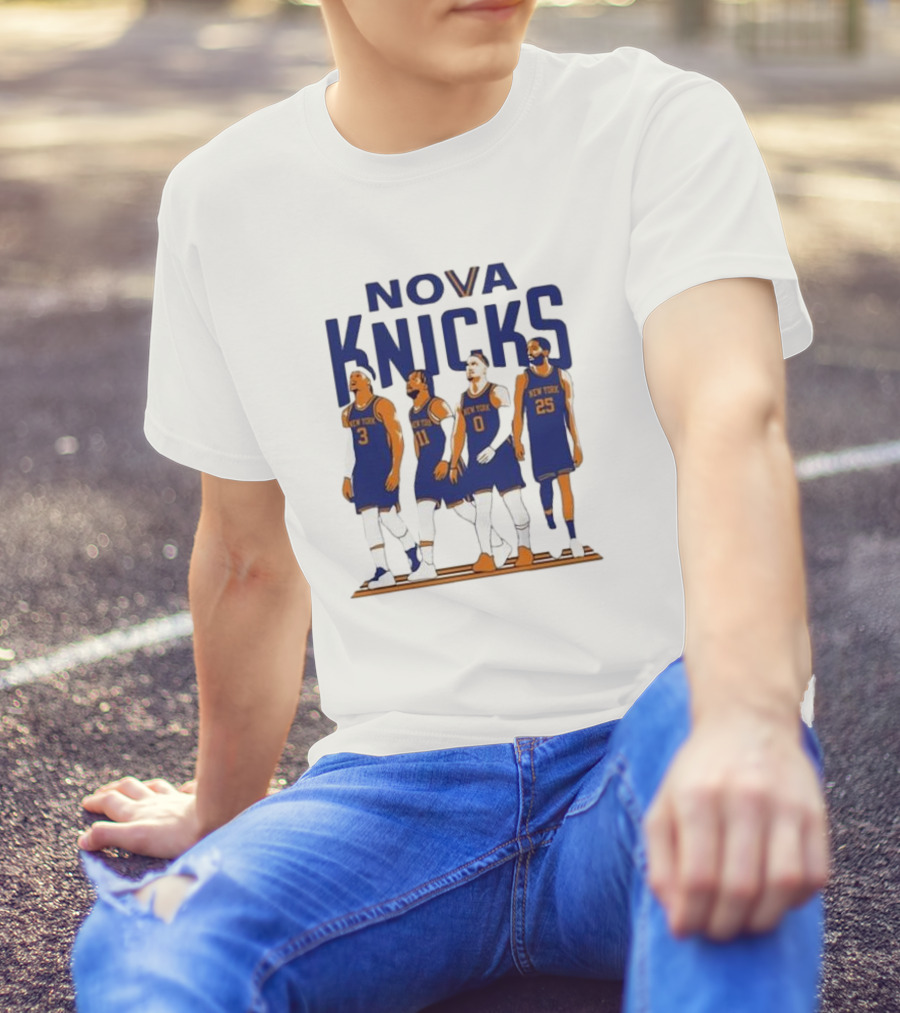 Jalen Brunson Josh Hart Mikal Bridges Donte Divincenzo Nova Knicks New York Basketball T-Shirt