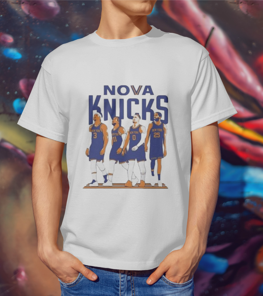 Jalen Brunson Josh Hart Mikal Bridges Donte Divincenzo Nova Knicks New York Basketball T-Shirt