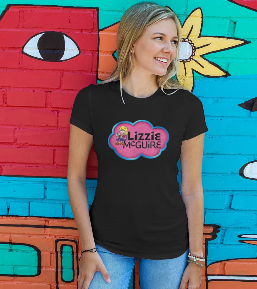 Lizzie McGuire Pink Cloud Cartoon T-Shirt