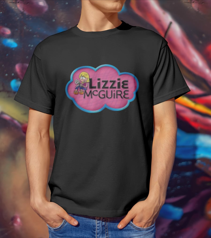 Lizzie McGuire Pink Cloud Cartoon T-Shirt